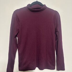 L.L. Bean Deep Purple Turtleneck Top